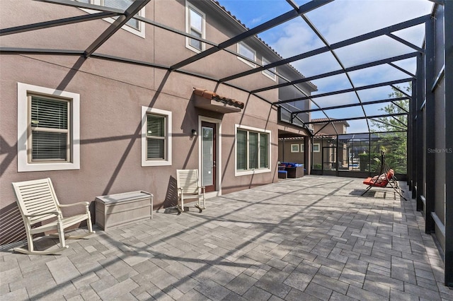 10819 Savona Way, Orlando, FL 32827 - view of patio with a lanai