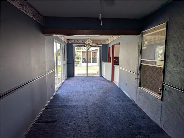 4299 Bullard St, North Port, FL 34287 - hall featuring carpet flooring and a chandelier