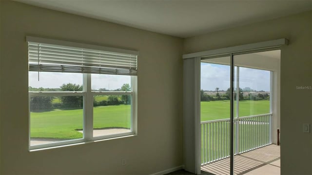 empty room with baseboards