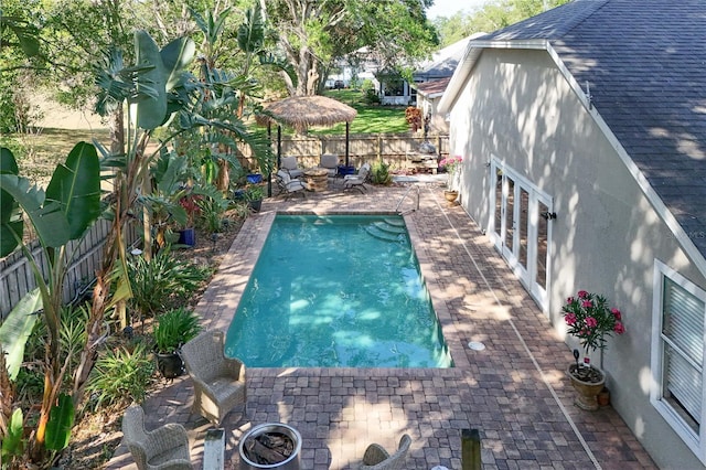 2623 Gables Dr, Eustis, FL 32726 - view of pool with a patio and a fenced backyard
