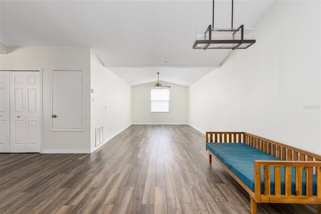 520 Via Verona Ln Unit 202, Altamonte Springs, FL 32714 - bonus room featuring wood finished floors, vaulted ceiling, ceiling fan, and baseboards