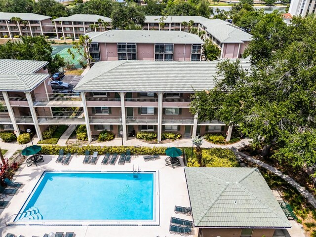 community pool featuring a patio area