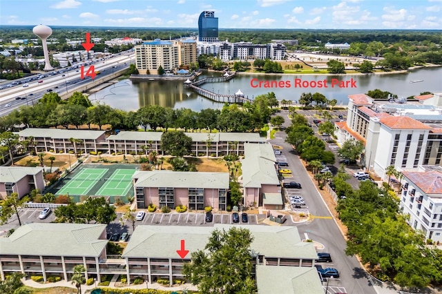bird's eye view of a large body of water