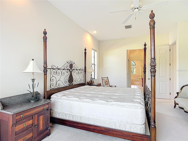 502 Canopy Ln, Lady Lake, FL 32159 - bedroom featuring carpet flooring, ensuite bathroom, and recessed lighting