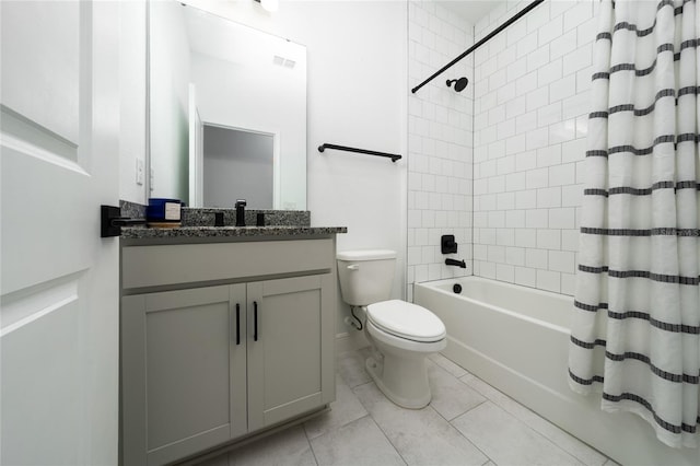 2591 Seagirt Way, Clermont, FL 34711 - full bath with vanity, shower / bath combo with shower curtain, and tile patterned flooring