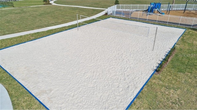 view of community with volleyball court