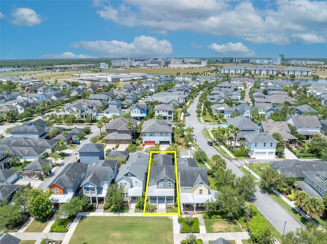 13913 Hahn Ln, Orlando, FL 32827 - aerial perspective of suburban area with property boundaries highlighted