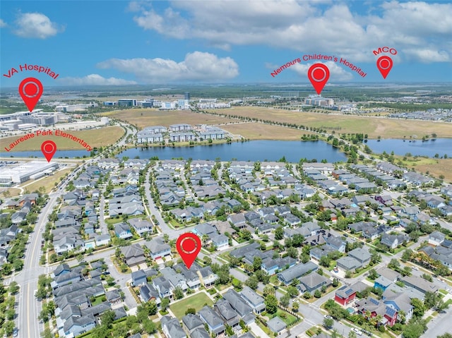 13913 Hahn Ln, Orlando, FL 32827 - view of property location featuring a nearby body of water and nearby suburban area