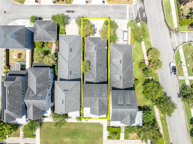 13913 Hahn Ln, Orlando, FL 32827 - aerial perspective of suburban area with property boundaries highlighted