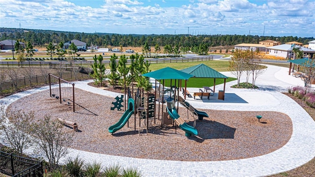 community playground with fence