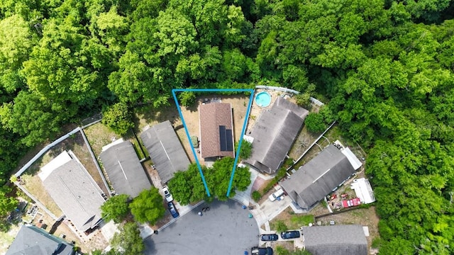 aerial overview of property's location featuring property boundaries highlighted