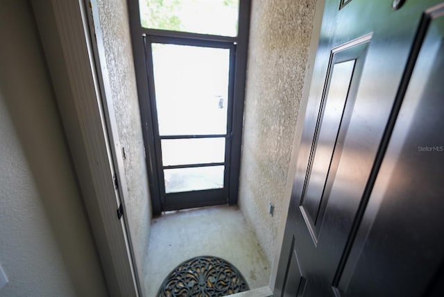 entryway featuring a textured wall