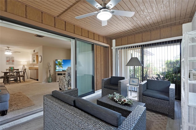 view of sunroom