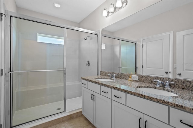15651 Kinnow Mandarin Ln, Winter Garden, FL 34787 - bathroom with a shower stall and double vanity