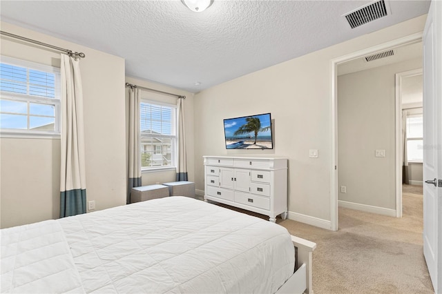 257 Auburn Ave, Kissimmee, FL 34747 - bedroom with multiple windows, a textured ceiling, light colored carpet, and baseboards