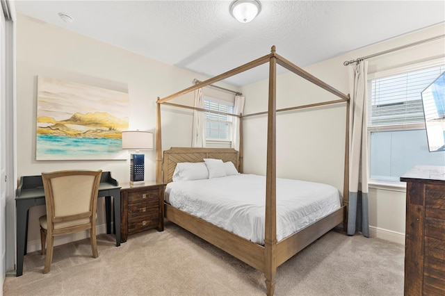 257 Auburn Ave, Kissimmee, FL 34747 - bedroom with light carpet, a textured ceiling, and baseboards