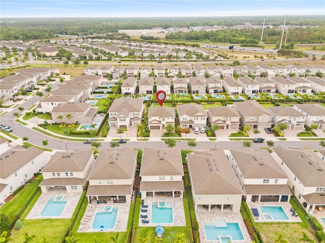 257 Auburn Ave, Kissimmee, FL 34747 - aerial view of residential area with a pool