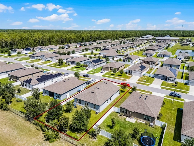 3519 Fernanda Dr, Deltona, FL 32738 - aerial perspective of suburban area featuring property parcel outlined