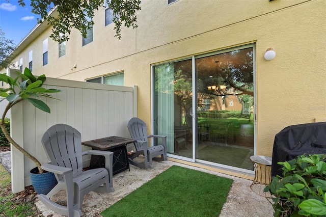 view of patio featuring area for grilling