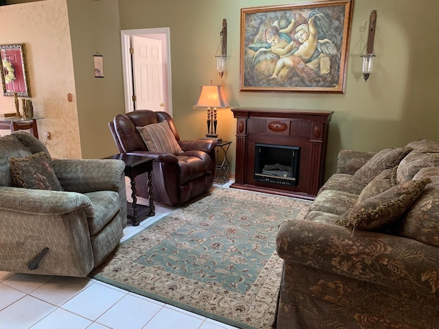 1585 Stefan Cole Ln, Apopka, FL 32703 - tiled living room featuring a fireplace