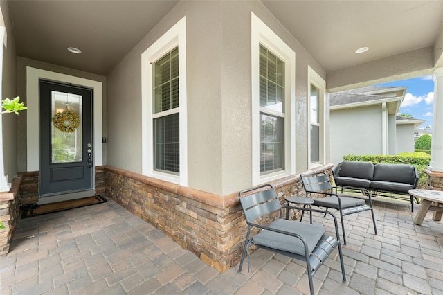 488 Kistler Cir, Clermont, FL 34715 - entrance to property with stucco siding and stone siding