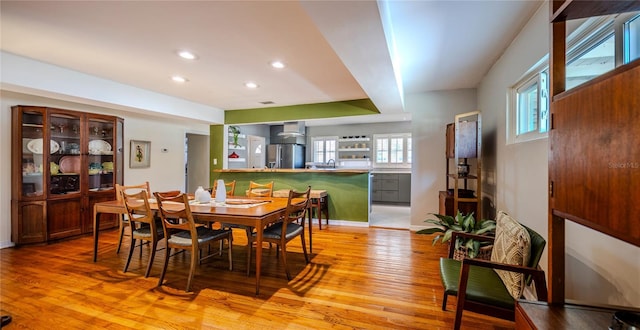 2001 Lily Ct, Sanford, FL 32771 - dining area with light wood-type flooring and recessed lighting