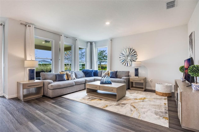 1974 Walnut Creek Dr, Kissimmee, FL 34744 - living room with wood finished floors, baseboards, and recessed lighting