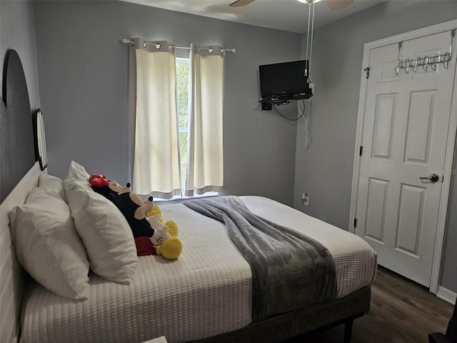 3193 Yellow Lantana Ln, Kissimmee, FL 34747 - bedroom featuring wood finished floors and a ceiling fan