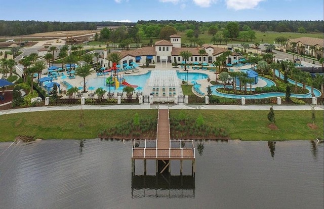 2030 Majorca Dr, Kissimmee, FL 34747 - aerial view of a pool and a large body of water