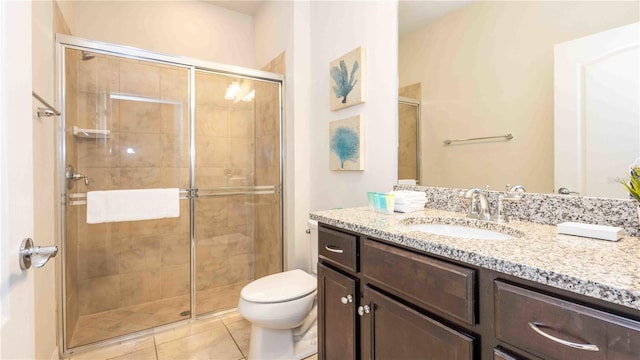 2030 Majorca Dr, Kissimmee, FL 34747 - bathroom featuring a shower stall, toilet, and vanity