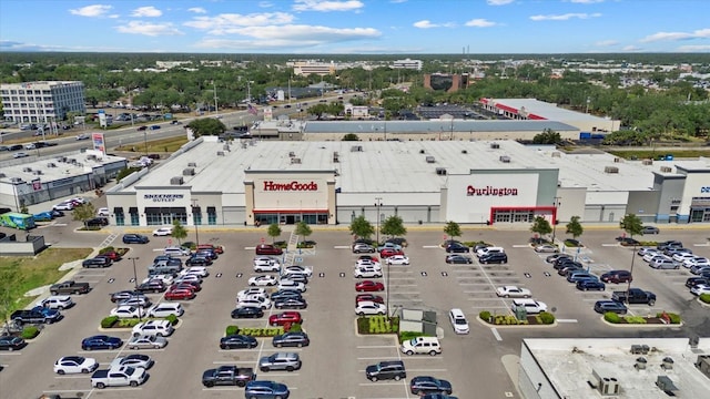 aerial view of a commercial area