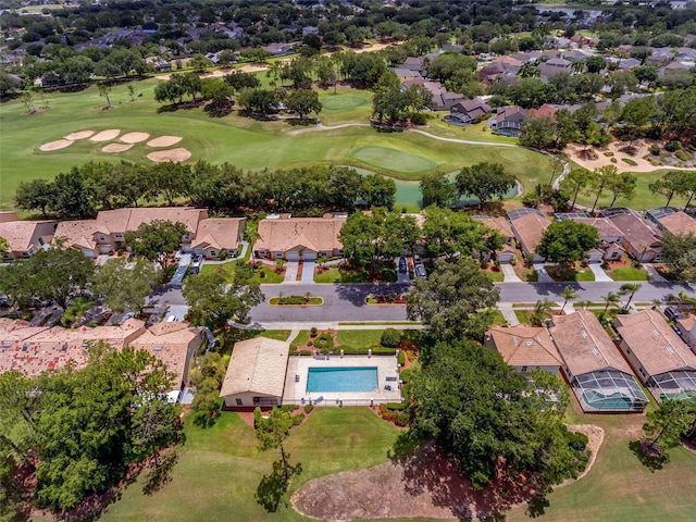 2498 Saint Augustine Blvd, Haines City, FL 33844 - aerial overview of property's location featuring nearby suburban area, a golf club, and a pool area