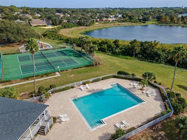 2498 Saint Augustine Blvd, Haines City, FL 33844 - community pool with a water view and a tennis court
