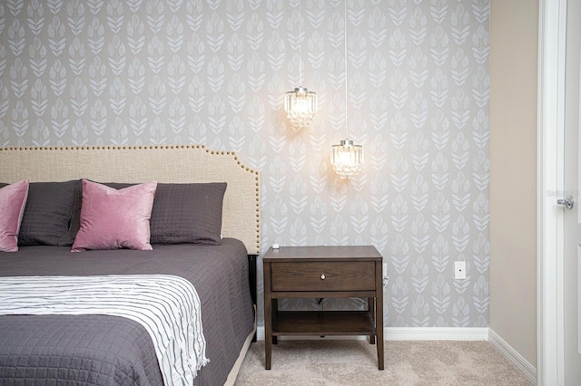8944 Sydney Ave, Kissimmee, FL 34747 - bedroom featuring wallpapered walls, carpet, and baseboards