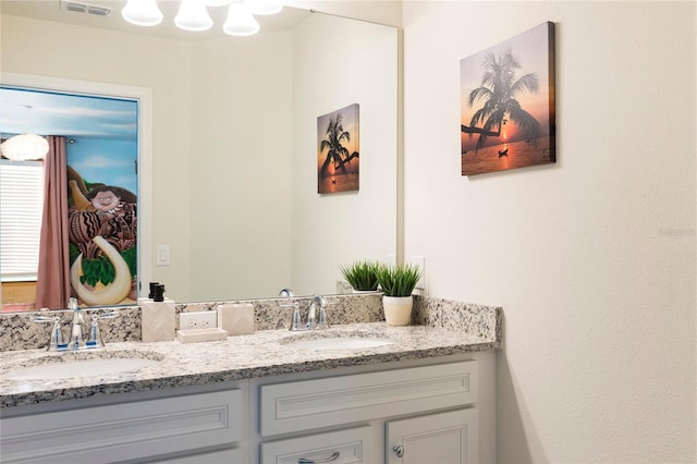 full bathroom with double vanity