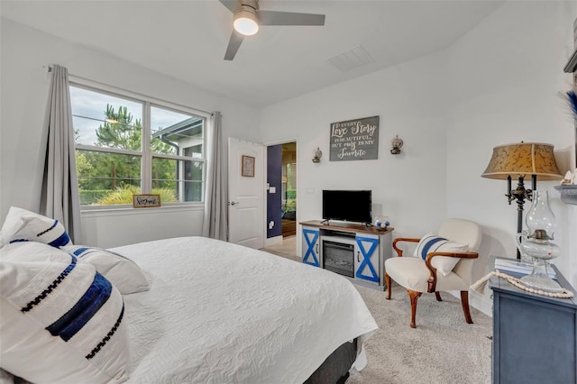 3149 Songbird Cir, Harmony, FL 34773 - carpeted bedroom with baseboards and ceiling fan