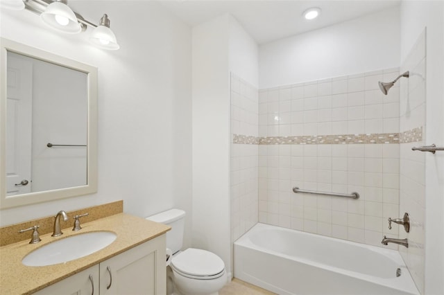 8932 SW 101st Cir, Ocala, FL 34481 - bathroom featuring toilet, vanity, and  shower combination