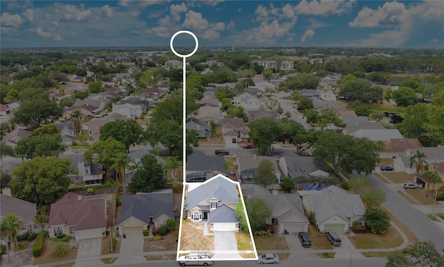 aerial perspective of suburban area