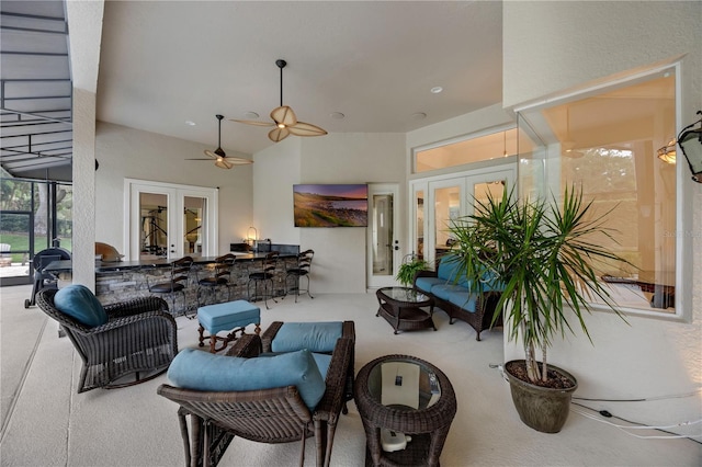 5025 Down Point Ln, Windermere, FL 34786 - view of patio featuring french doors and a ceiling fan