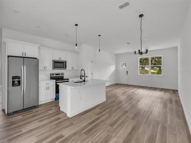 2071 W Doral Ct, Citrus Springs, FL 34434 - kitchen featuring stainless steel appliances, a sink, and white cabinetry