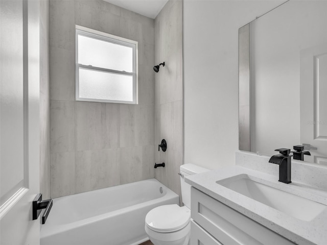 2071 W Doral Ct, Citrus Springs, FL 34434 - bathroom featuring toilet, tub / shower combination, and vanity
