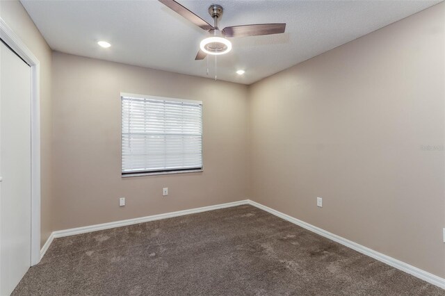 4265 Old Colony Rd, Mulberry, FL 33860 - spare room with carpet flooring, a ceiling fan, baseboards, and recessed lighting