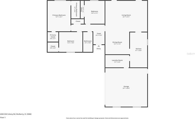 4265 Old Colony Rd, Mulberry, FL 33860 - room layout