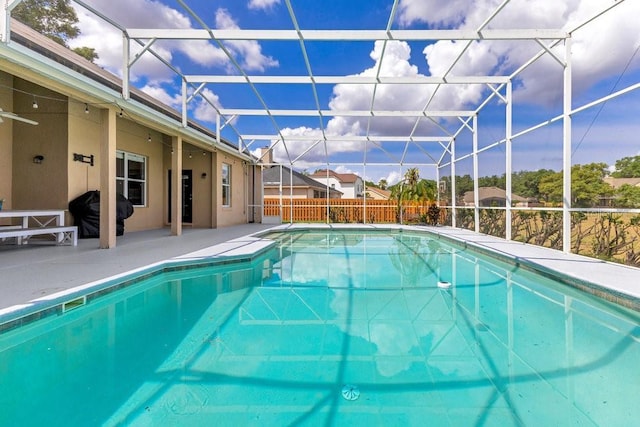 1837 Sweetwater W Cir, Apopka, FL 32712 - view of pool with a patio, glass enclosure, fence, and area for grilling