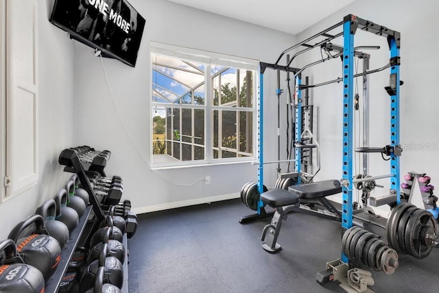 1837 Sweetwater W Cir, Apopka, FL 32712 - workout area featuring baseboards