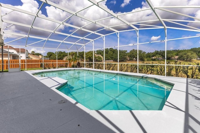 1837 Sweetwater W Cir, Apopka, FL 32712 - view of swimming pool with fence, glass enclosure, and a patio area