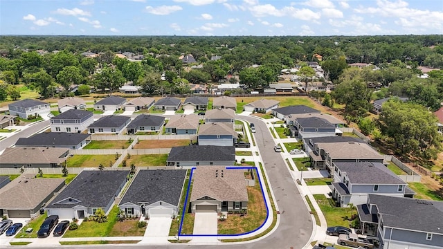 7054 Cruz Ct, Lakeland, FL 33813 - aerial view of residential area featuring property parcel outlined
