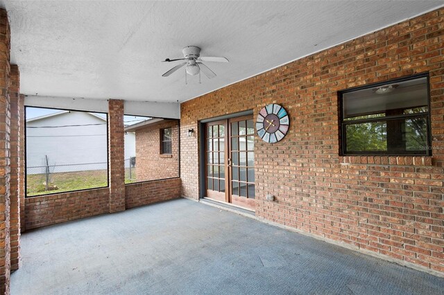 1106 Alpine Ave NW, Palm Bay, FL 32907 - unfurnished sunroom with ceiling fan