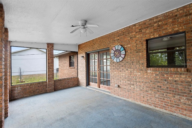 1106 Alpine Ave NW, Palm Bay, FL 32907 - unfurnished sunroom with ceiling fan