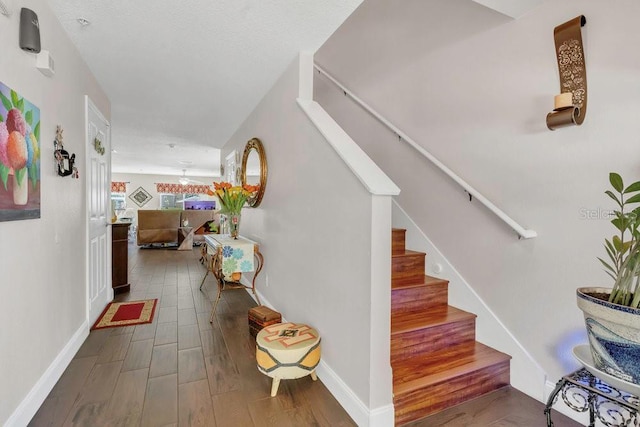 13480 Applerose Ln Unit 19, Orlando, FL 32824 - stairs with wood finished floors and baseboards